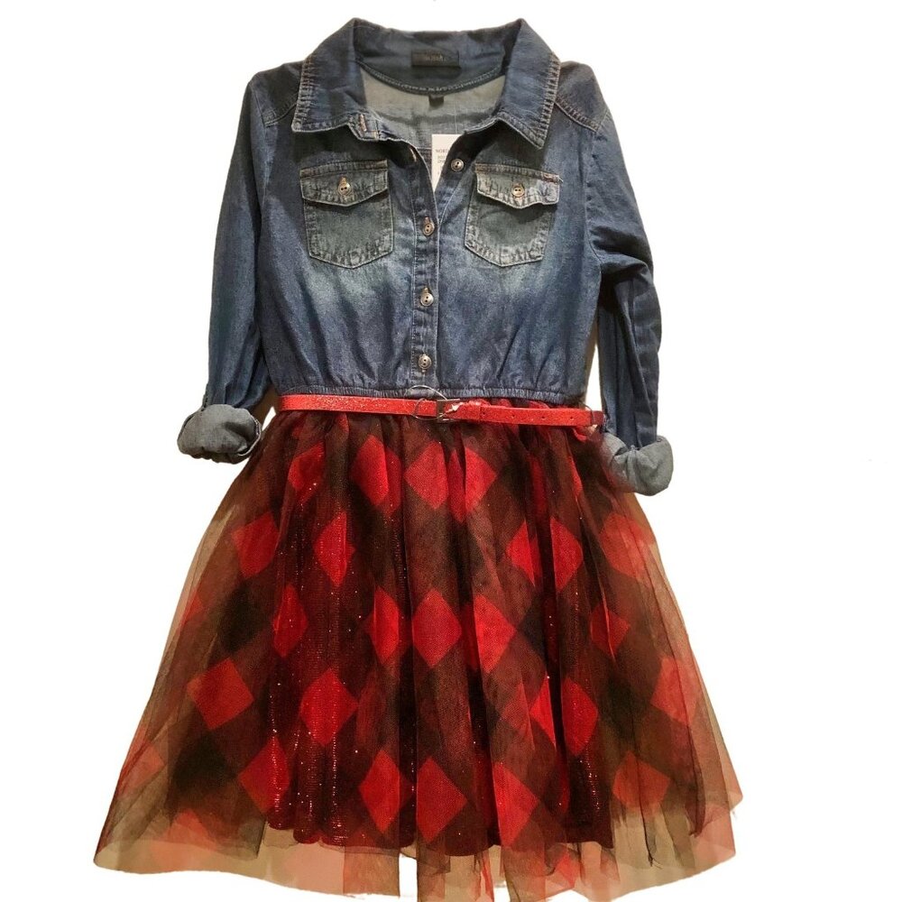 Zunie Mixed Media Dress, Sz 10, NWT
